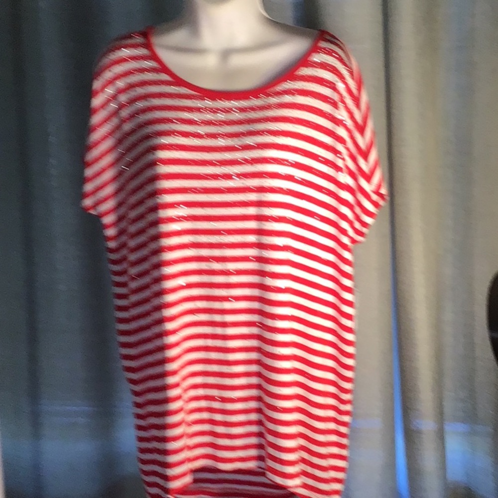 Women’s stripe top Great for 4th of July NWOT
